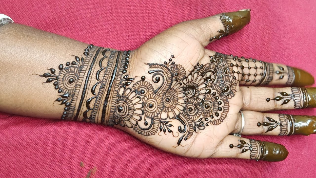 Easy Floral Arabic Mehndi Design for Front Hand | Simple & Beautiful