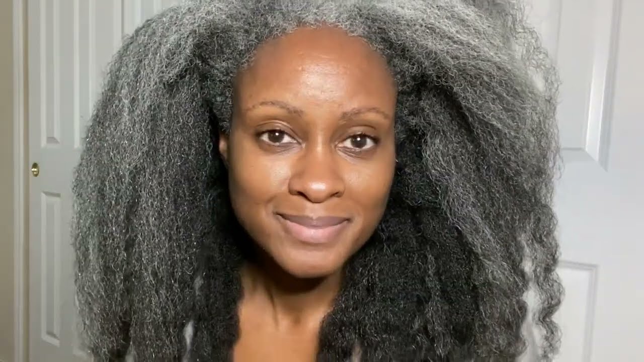 How To Blow Dry For Length Retention | 4c Gray Natural Hair 👩🏾‍🦳 