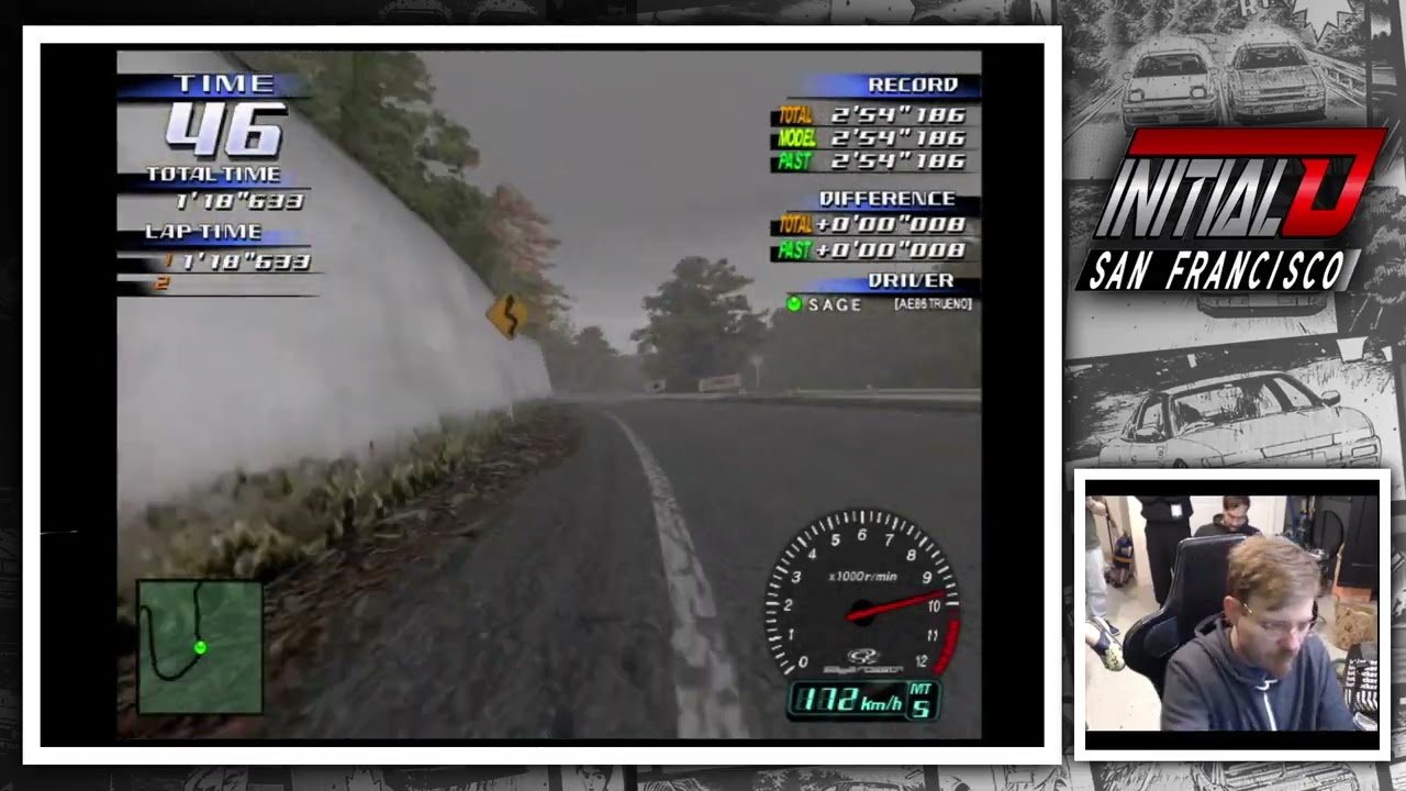 Initial D Arcade Stage Ver.3 — Time Attack JJ AE86 Usui CCW Wet 2'53"642