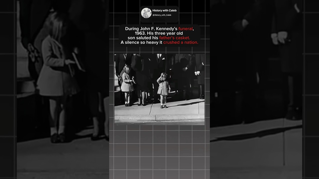 JFK’s Son Standing Strong Saluting his fathers casket.