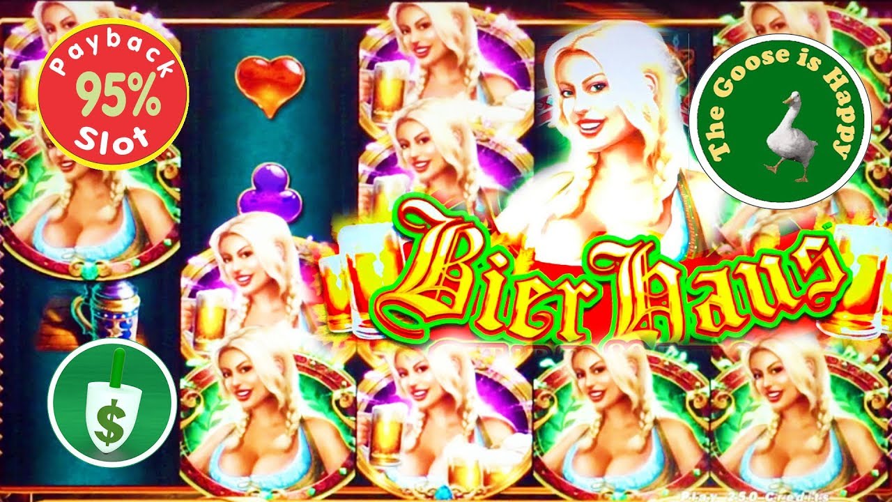 😄 Bier Haus 95% payback slot machine, Bonus on Free Play, Huge Win & Very Happy Goose 😄