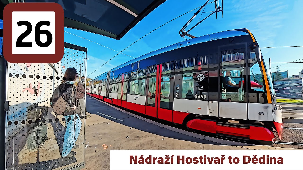 Prague Tram 26 – Nádraží Hostivař to Dědina (Full Ride)