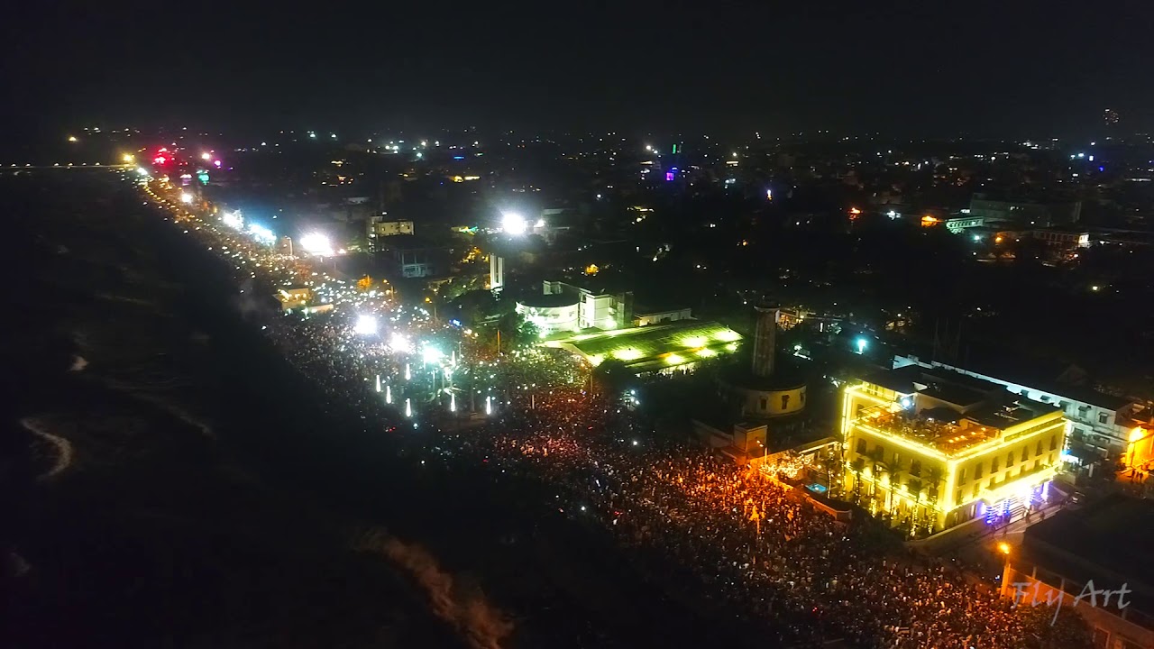 New Year Celebration 2019 Pondicherry Beach
