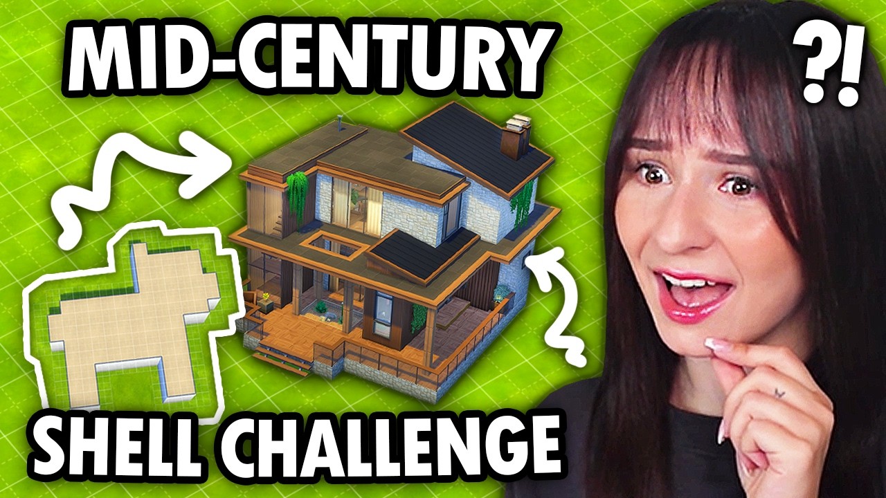 Can I turn this shell into a MID-CENTURY build challenge in The Sims 4?