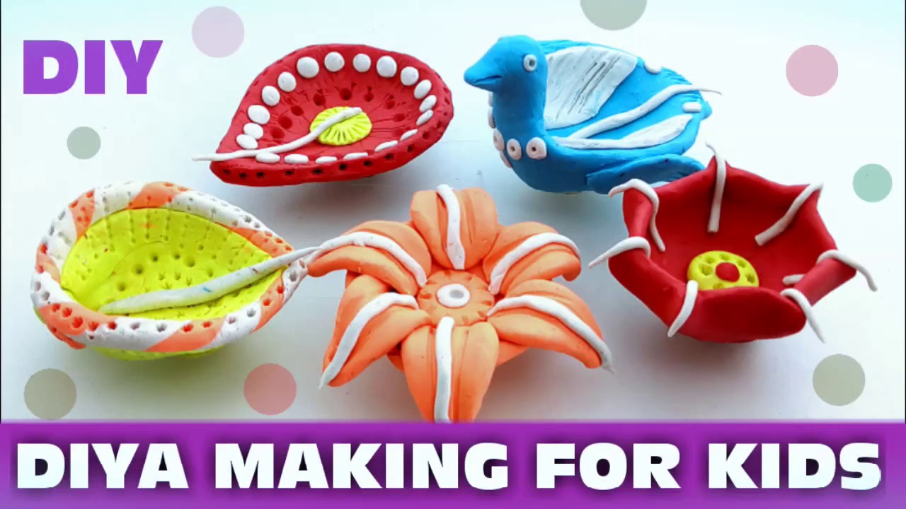 Diya making for kids | Diya making ideas | DIY diya | how to make Diya | Diya making with clay easy