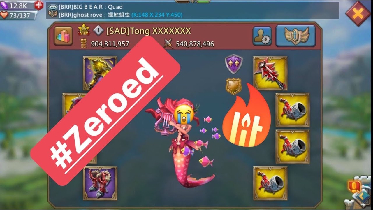 900 Million Might Player ZEROED By Steel Alliance - Lords Mobile