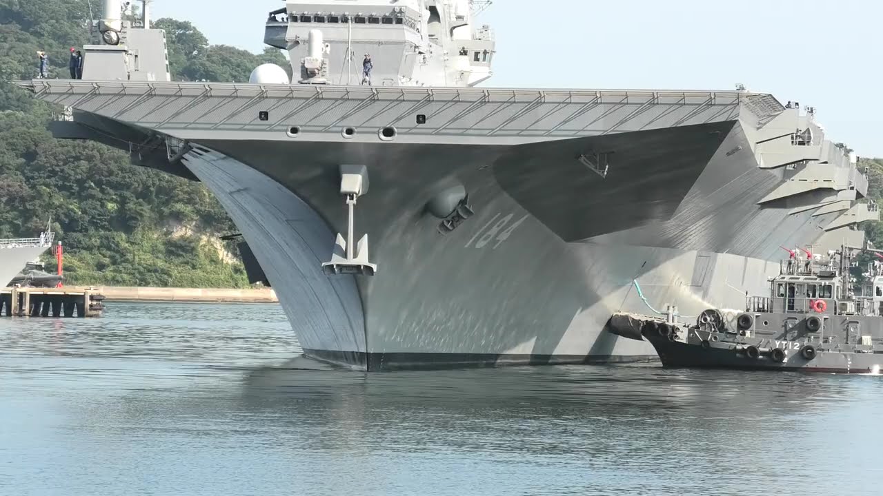 改修後の護衛艦「かが」横須賀初入港 | JS Kaga (DDH-184) Arrives at Yokosuka After Major Upgrade!