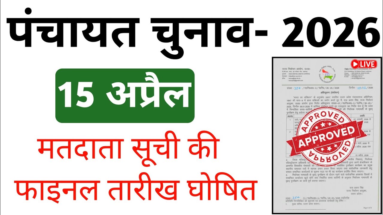 UP Panchayat Elections 2026 🗳️ Voter List Released on April 15th | Check Your Name Immediately