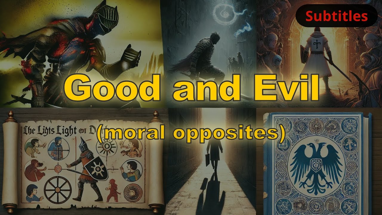 Good and Evil meaning (moral opposites) with 5 examples