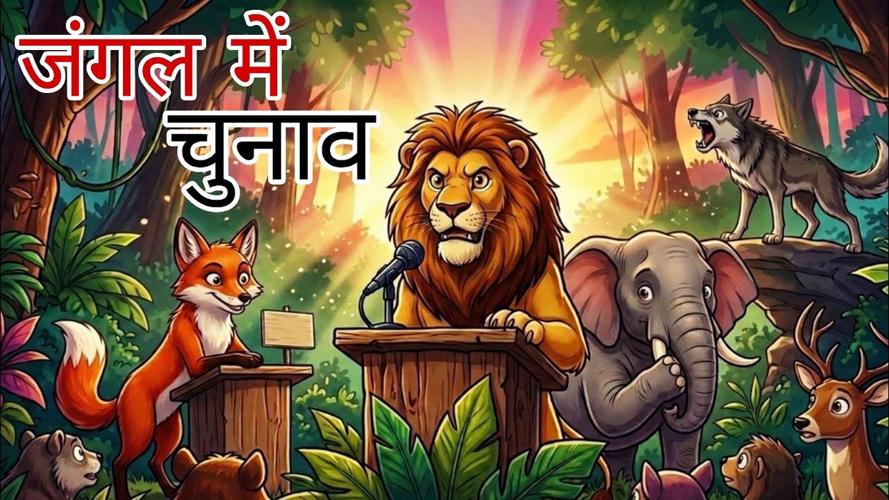 जंगल में चुनाव | jungle me chunav | hindi kahani | Jugal story #cartoon 