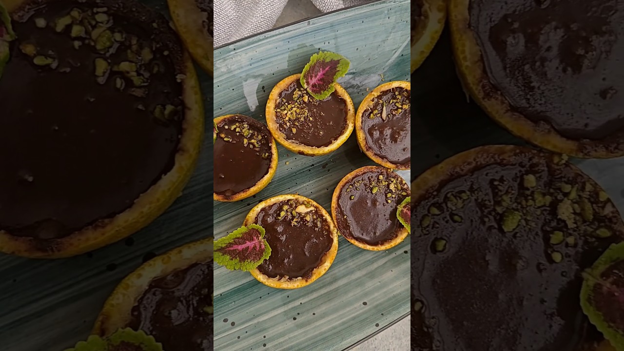 2-Ingredient Orange Chocolate Pudding | No-Bake Dessert in Orange Peels