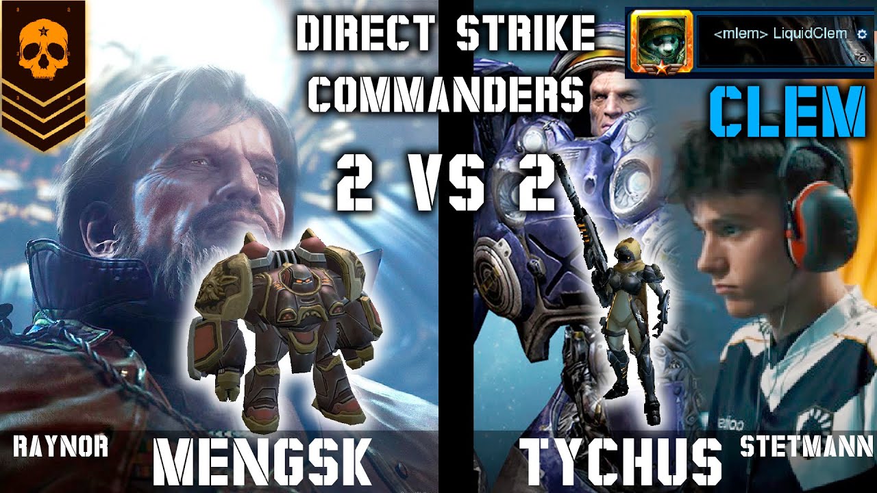 2vs2 Mengsk vs Tychus | Clem playing DS? (can Clem beat my mengsk? lol) | Direct Strike commanders