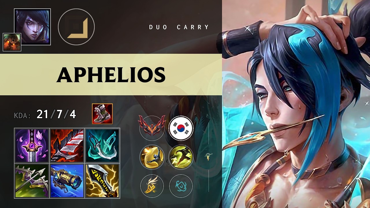 Aphelios ADC vs Ezreal - KR Grandmaster Patch 26.13