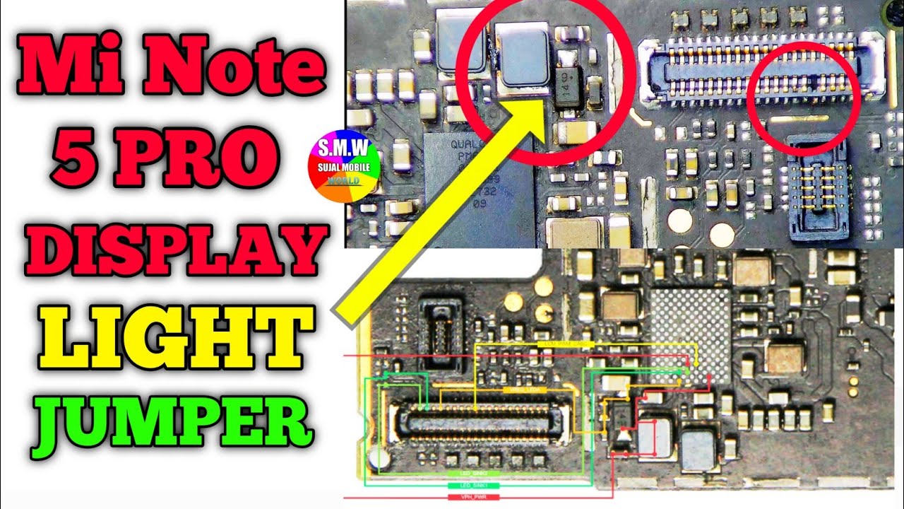 Mi Note 5 Pro Display Light Jumper 100% Warking