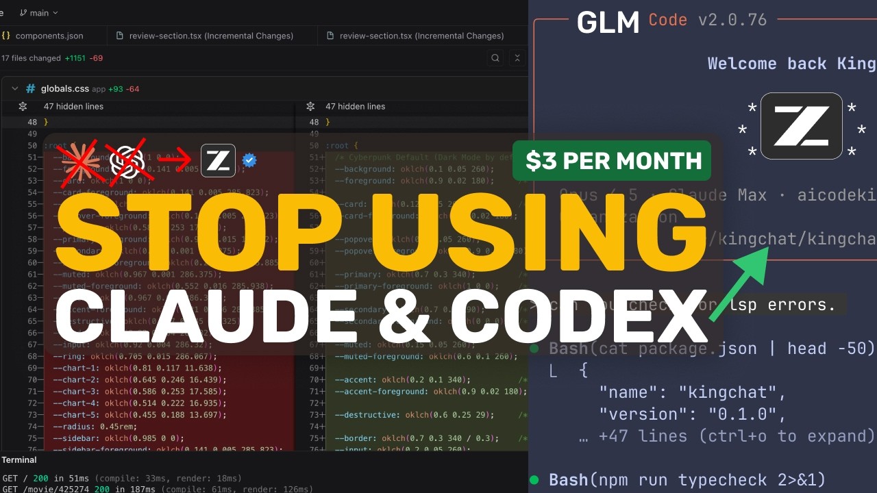 GLM 5 (облегченный план программирования) + навыки + Pi: Этот набор за 3 доллара ПРЕВОСХОДИТ Clau...