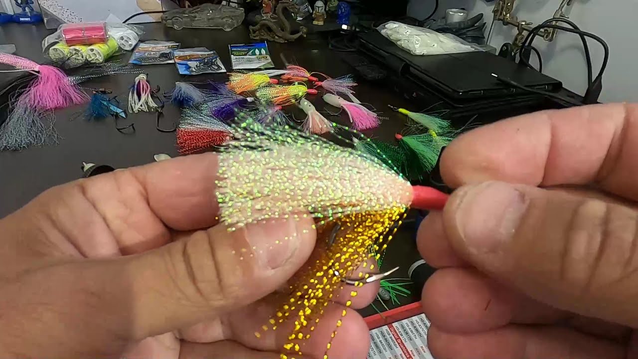 Fly tying Flasher rigs for Snapper fishing