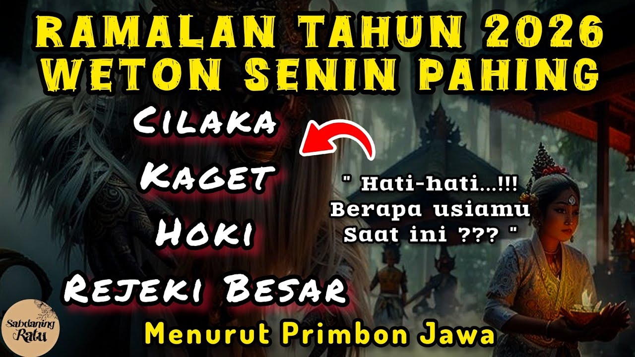 Weton Senin Pahing ditahun 2026 berdasarkan Primbon Jawa