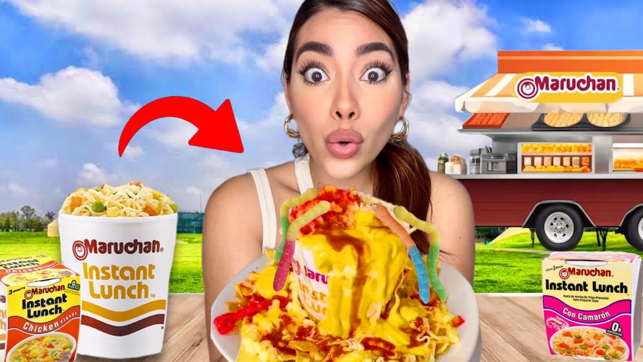 Probando las combinaciones MÁS VIRALES de MARUCHAN! | Rebeca Mendiola