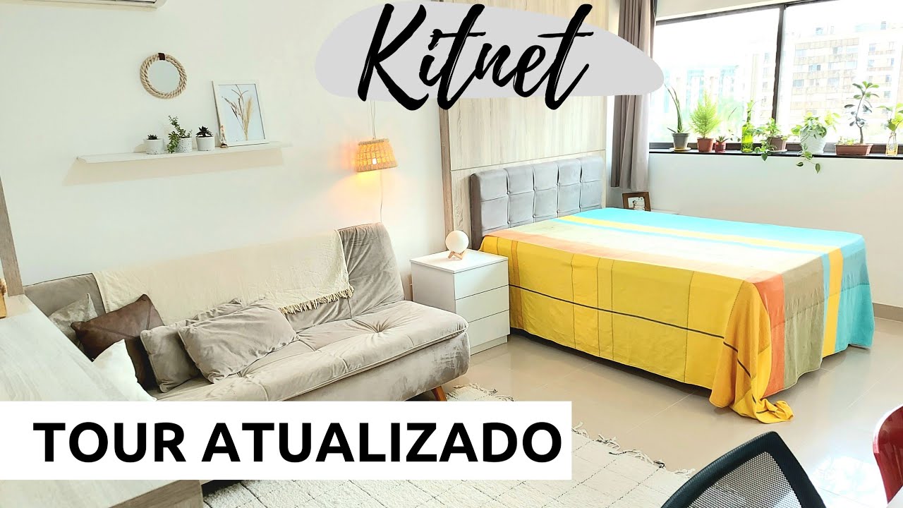 Tour COMPLETO pela minha KITNET em Brasília