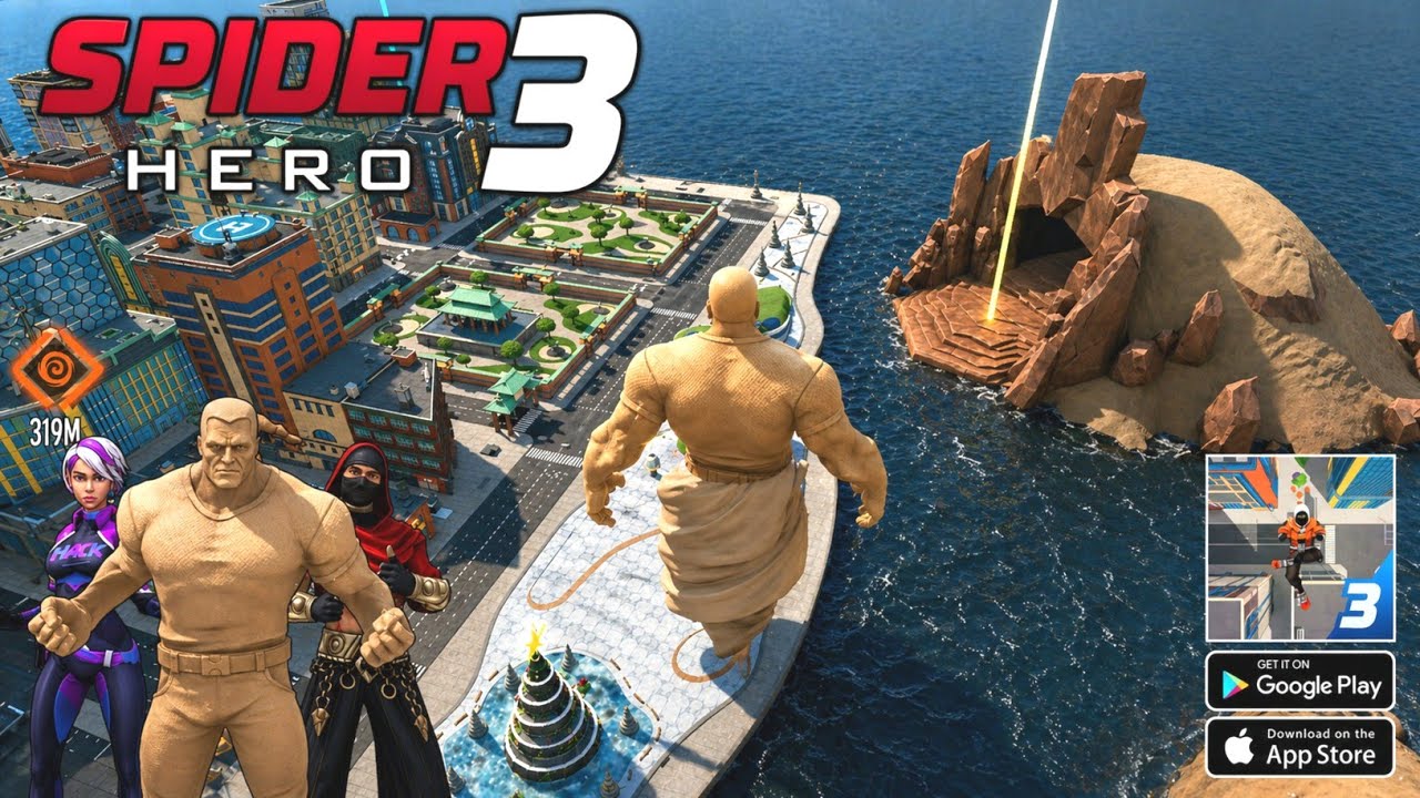 Spider Fighter 3 (Новый герой: Сэндстроук, новый гаджет и новые скины) Геймплей на Android и iOS
