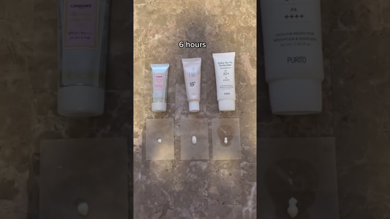 How oily is your sunscreen? #sunscreen #sunscreenreview