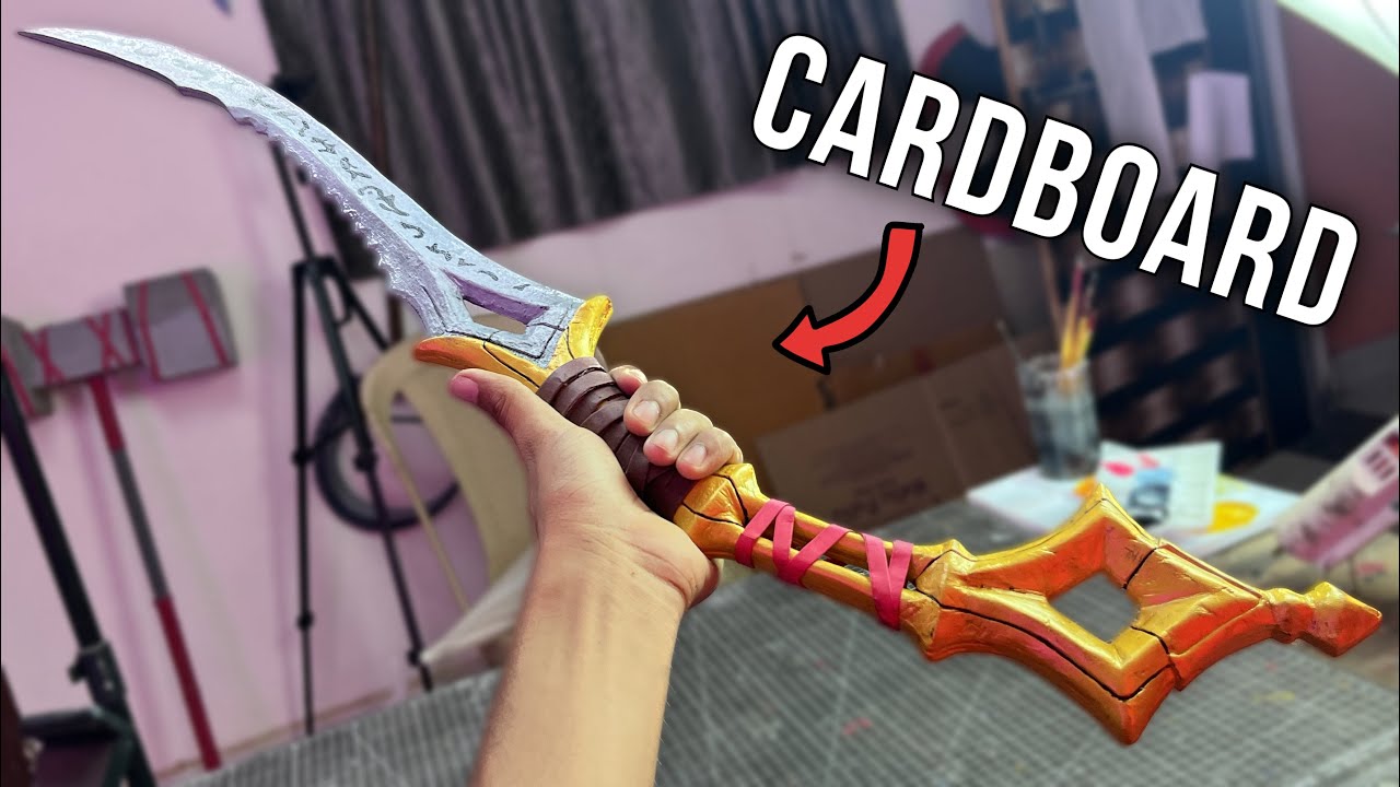 How I Made This Cool Sword Out Of Cardboard & Clay