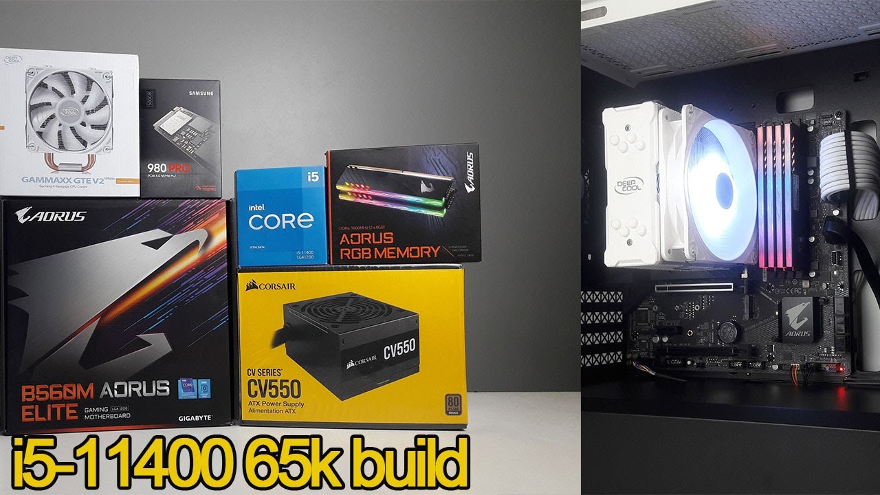 65K 11th Gen i5-11400 Samsung 980 pro B560 aorus elit 16GB ram forget Ryzen 5 3600