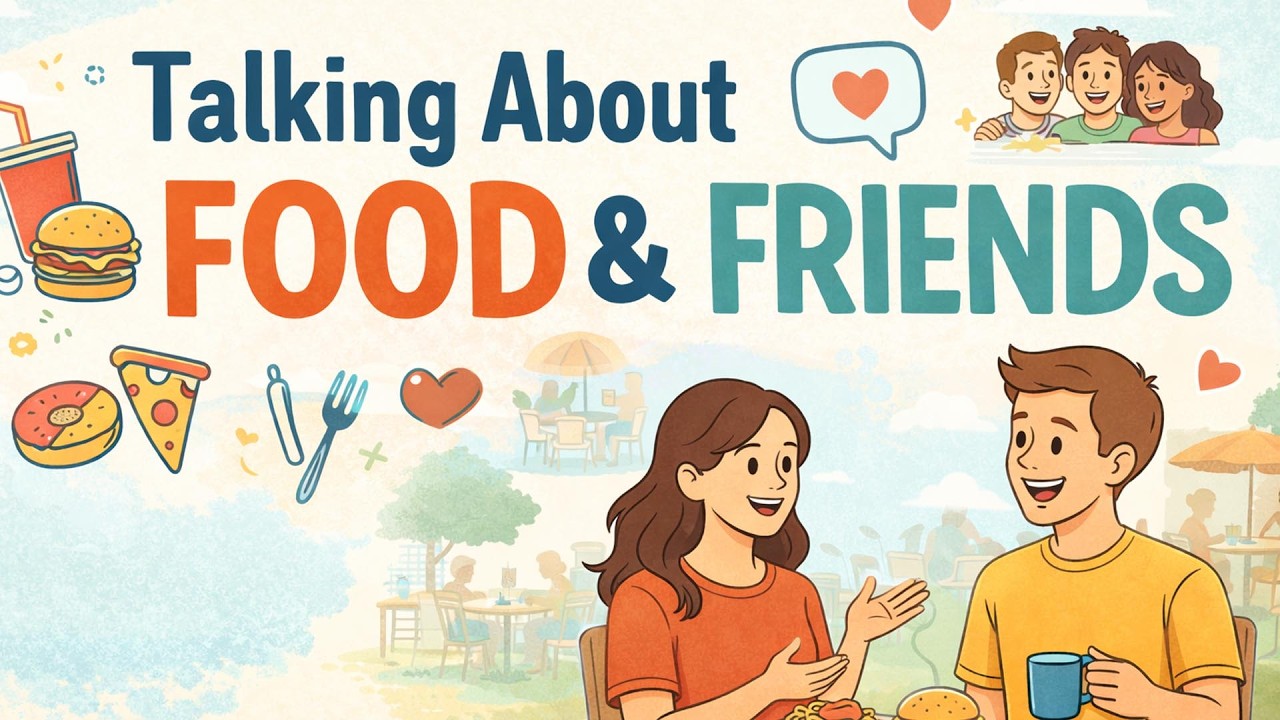 Learn English Through Daily Conversation | Talking About Food & Friends (A1–A2 Listening Practice)