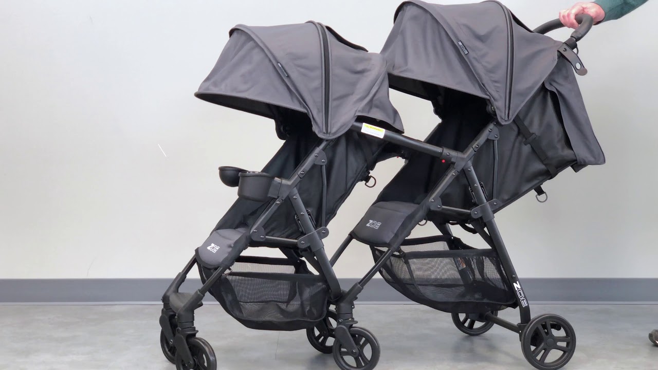 ZOE XL1 TANDEM BEST v2 Fold: Double Stroller Fits into Airplane Overhead Bin!
