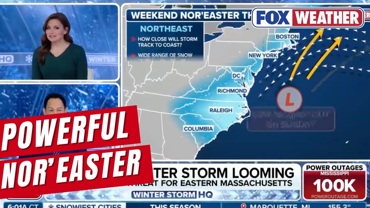 Powerful Nor'easter Could 'Bomb' Out and Slam Carolina Coast, Eastern Massachusetts