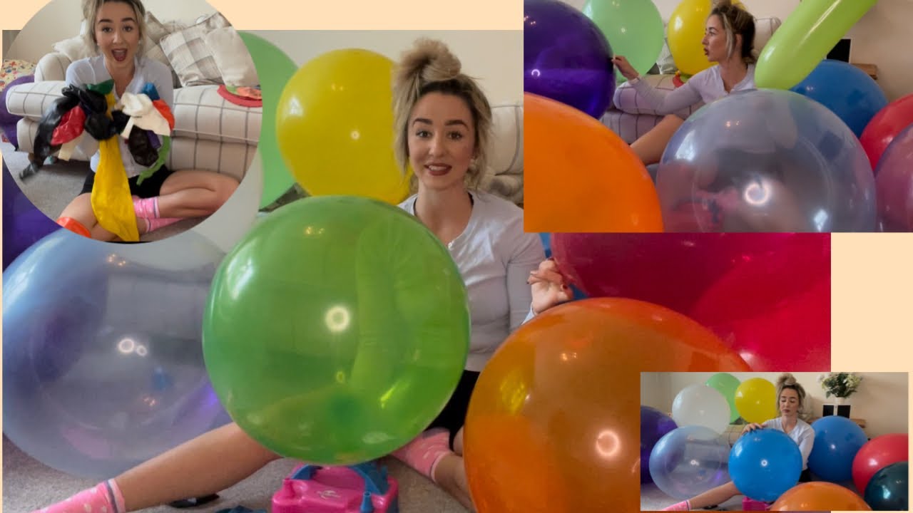 BLOWING UP THE BIGGEST BALLOONS I HAVE IN MY COLLECTION TO FILL MY ROOM
