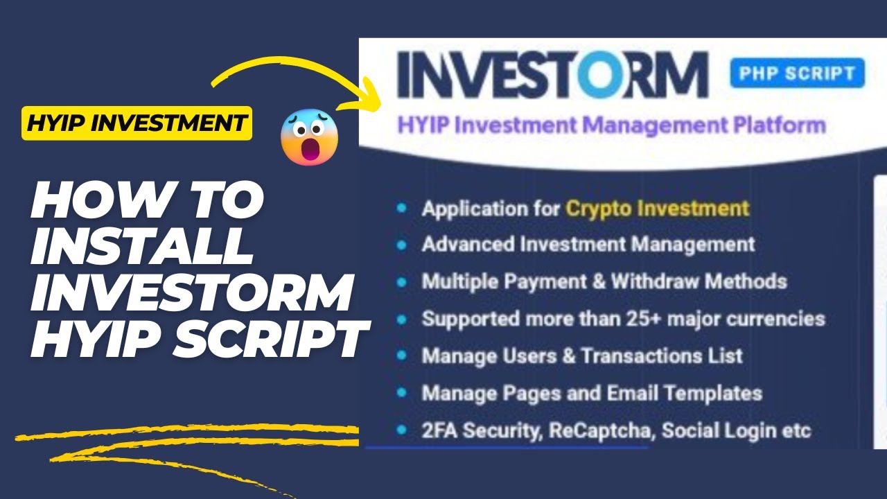 Создайте инвестиционный сайт HYIP с помощью PHP-скрипта Investorm