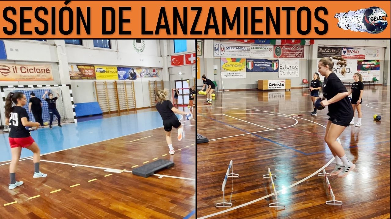 Balonmano Lanzamientos en circuito (fuerza+tiro)
