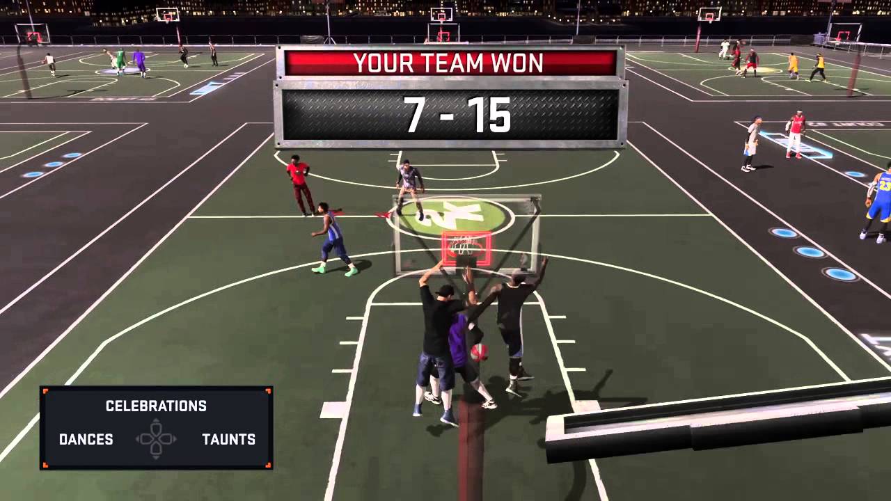 xMelo55x 2k15 beyond half court off the backboard ally-oop for the win