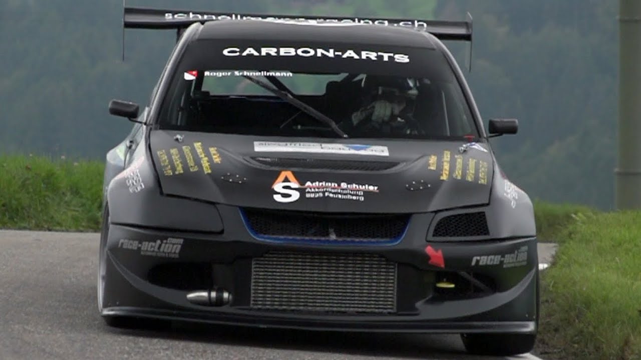 Fastest Mitsubishi Lancer Evo with Onboard from Roger Schnellmann @ Swiss Hillclimb 2015