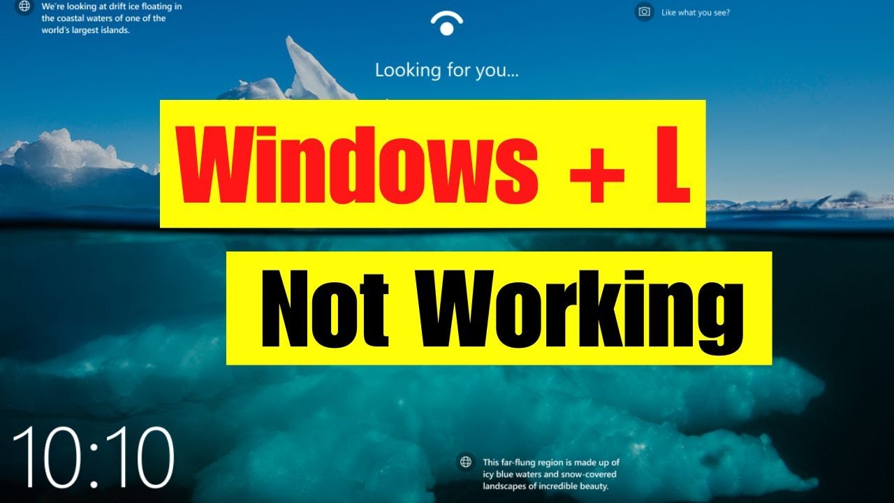 Computer Lock Screen Not Working | Windows L Shortcut Not Working | Windows L Shortcut Not Working