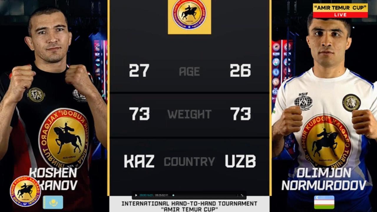MAIN CARD. KOSHEN AKANOV (KAZ) vs OLIMJON NOMURODOV (UZB). 