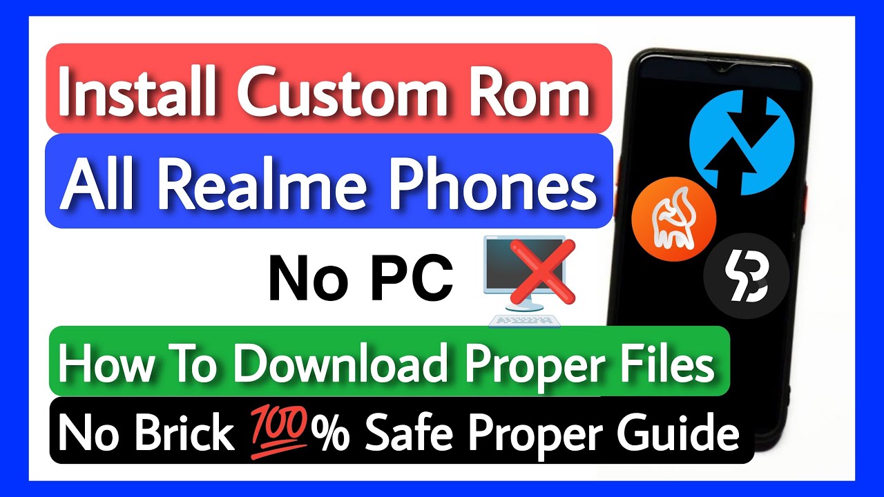 How To Install Any Custom Rom On Realme Devices. Install Custom Roms On Realme Phones Without PC