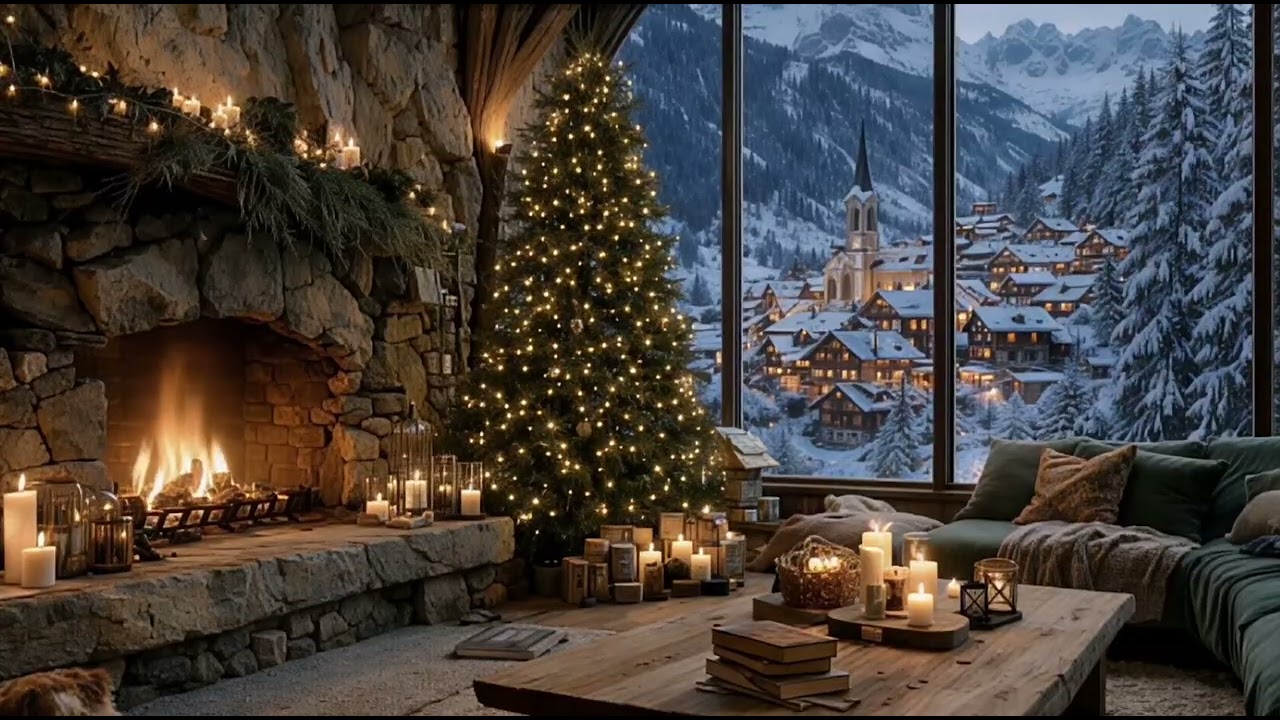 Gentle Candlelight Living Space | Cozy Evening Interior Ambience for Relaxation, Reading & Sleep