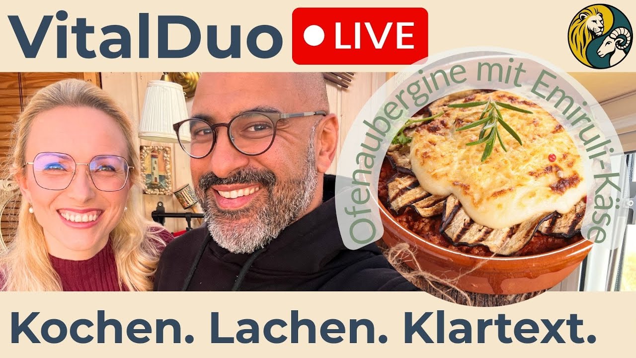 Georgische Ofenaubergine mit Emiruli Käse LIVE – Kochen, Lachen & Klartext | VitalDuo