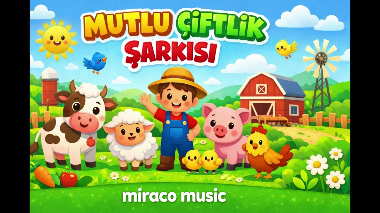 Mutlu Çiftlik Şarkısı | Hayvan Sesleriyle Eğlenceli Çocuk Şarkısı | Miraco Music