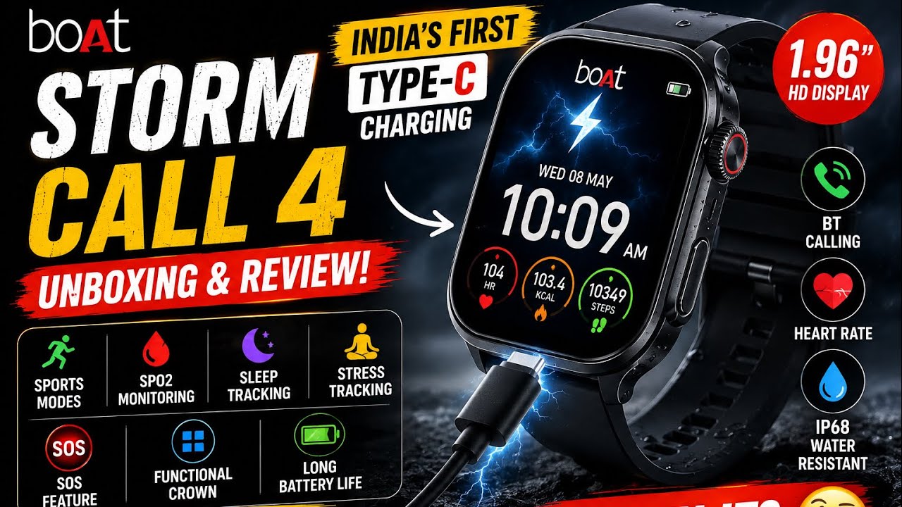 Best smart watch | boAt Storm Call 4 