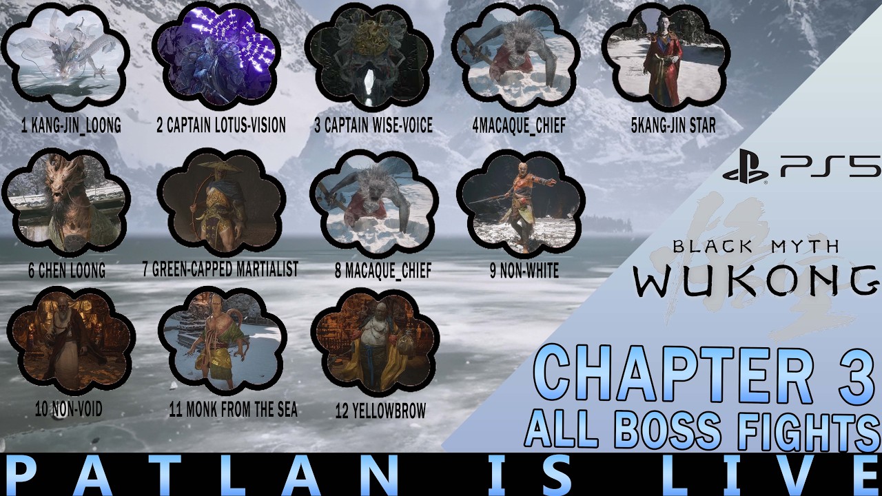 Black Myth: Wukong Chapter 3 – Hardest Boss Battles Compilation