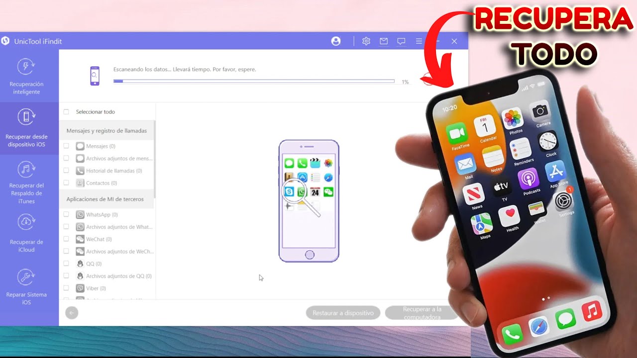 Como recuperar toda La Información o Archivos Eliminados En Mi iPhone - IOS