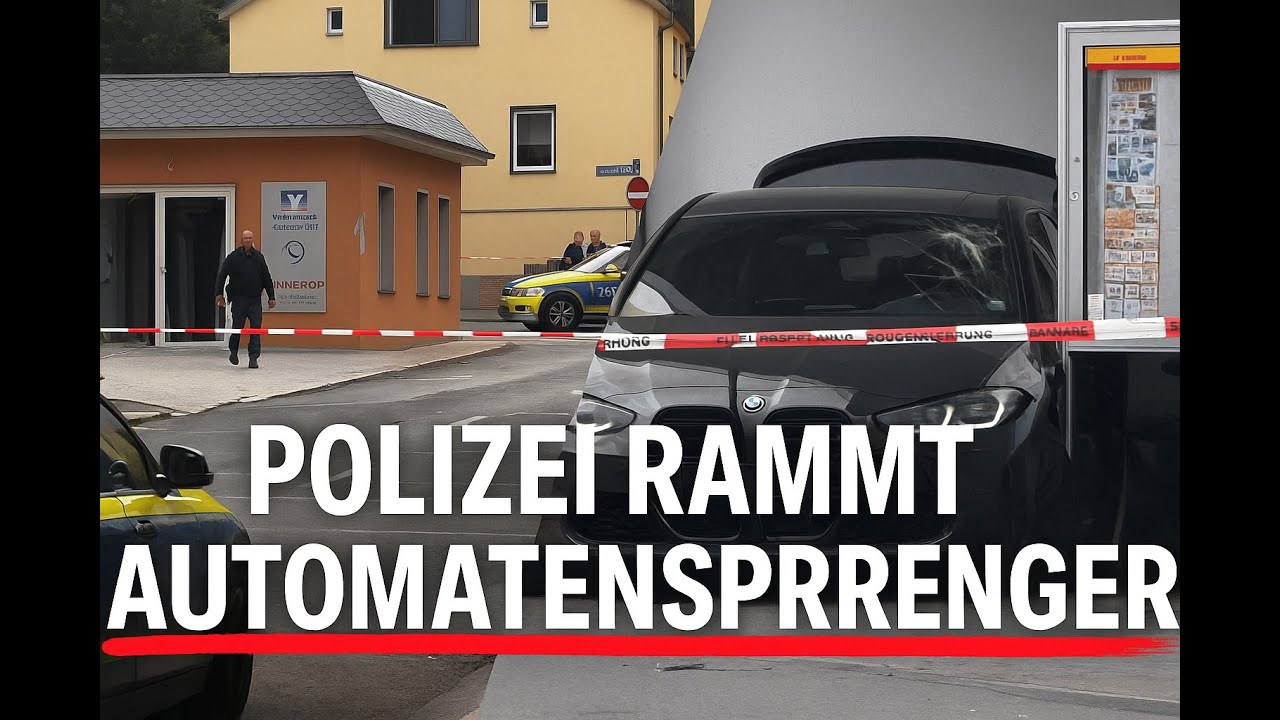 Geldautomat in Zwickau gesprengt - Polizei rammt T&auml;terfahrzeug und nimmt zwei Tatverd&auml;chtige fest