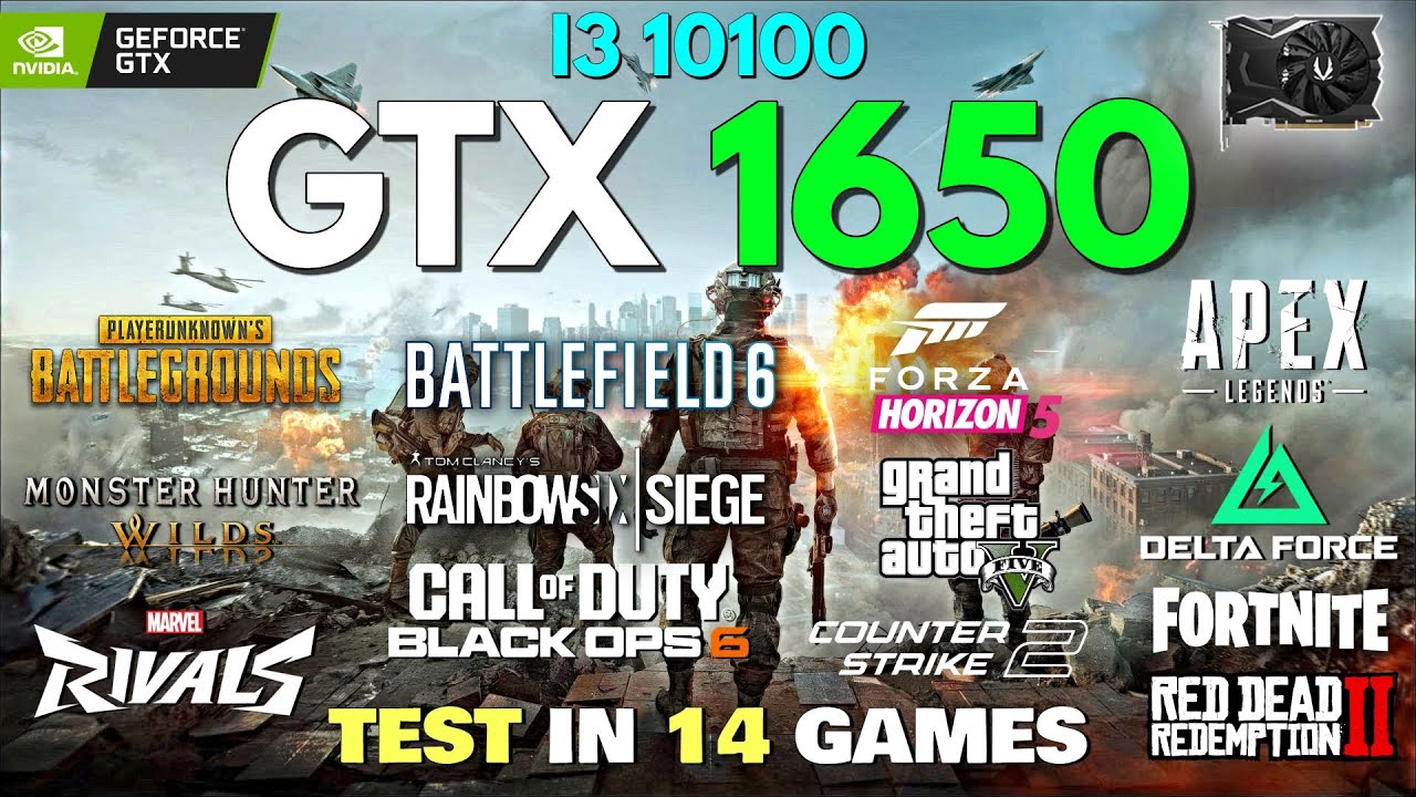 GTX 1650 + i3 10100 Test In 14 Games In 2025!