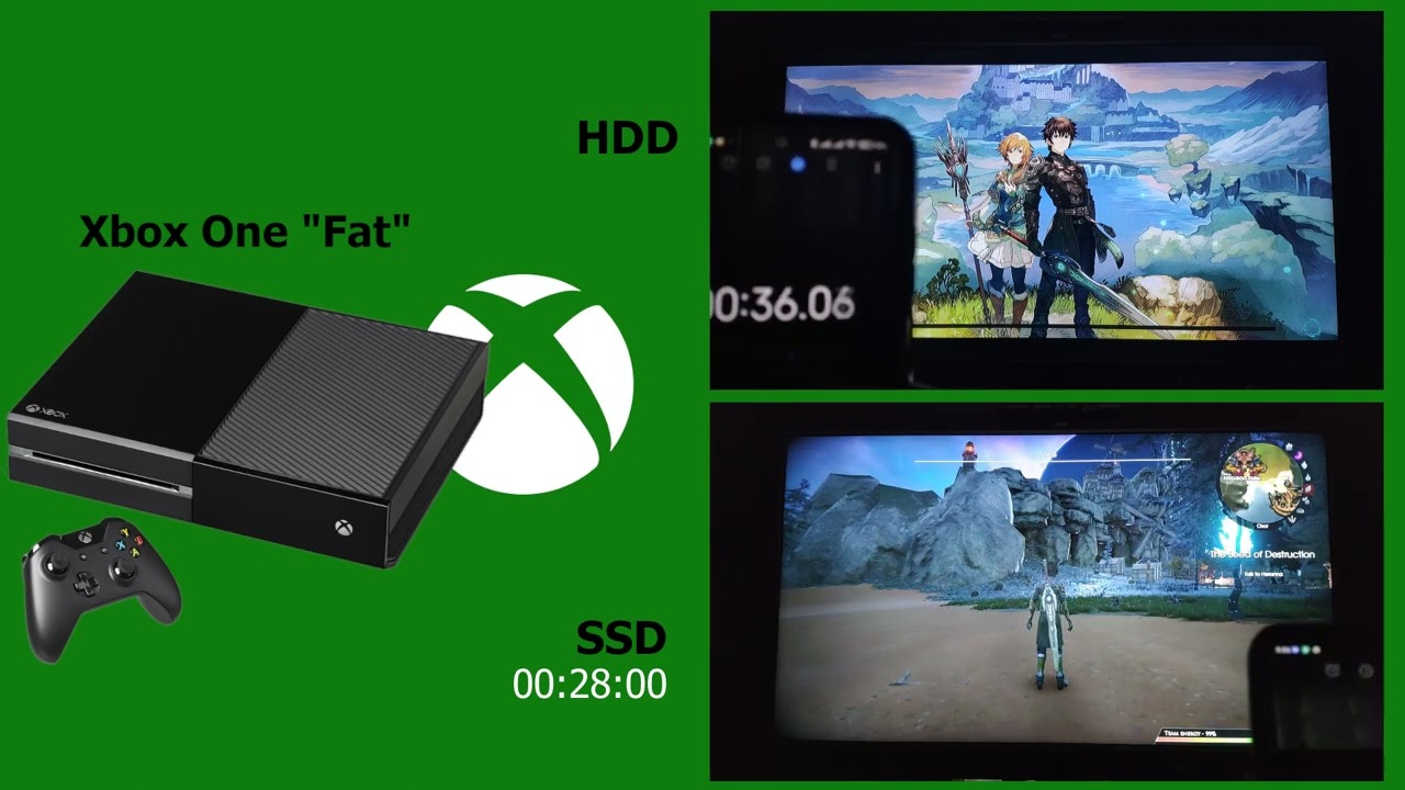 Xbox One FAT Edge of Eternity (HDD vs SSD)