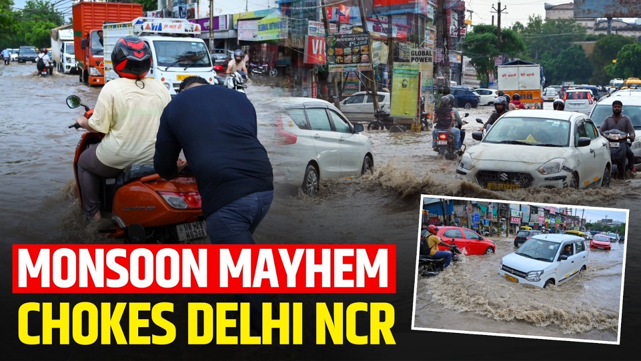 Delhi Rains | Heavy Rain Triggers Waterlogging Across Delhi NCR | Dwarka, Badarpur, Sangam Vihar