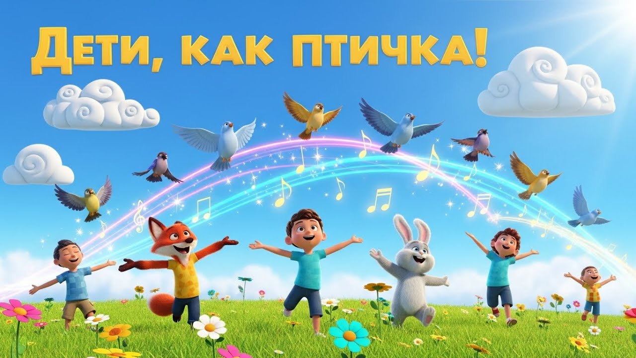 🐦🎉 Лети, как птичка! 🌈💃 | Весёлая танцевальная песня для детей | Пусть бегут