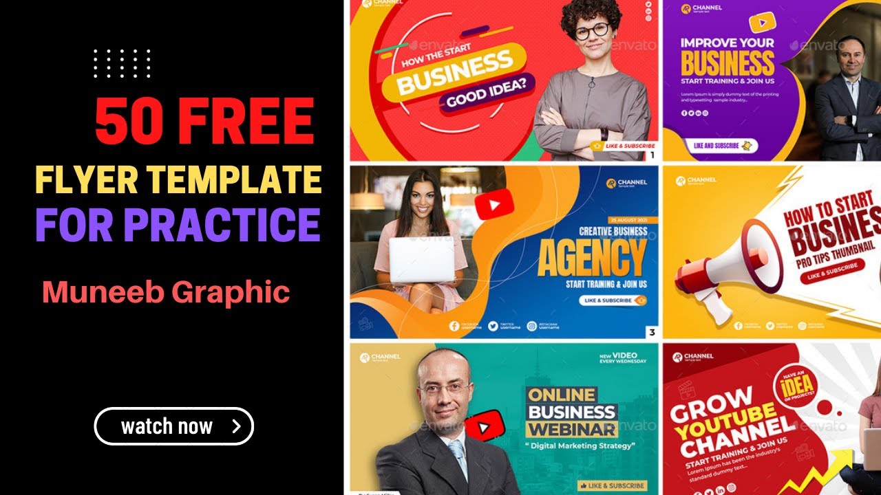 (DOWNLOAD FREE) Stylish Business Flyer Template #TUTOTRIAL | MUNEEB GRAPHIC